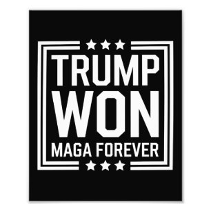 トランプが47代目米国大統領に当選 Maga 2024年選挙 フォトプリント