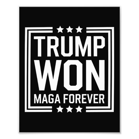 トランプが47代目米国大統領に当選 Maga 2024年選挙 フォトプリント (正面)