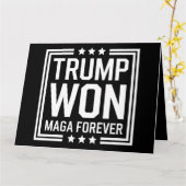 トランプが47代目米国大統領 MAGA選挙2024に勝利 カード (黄色い花)