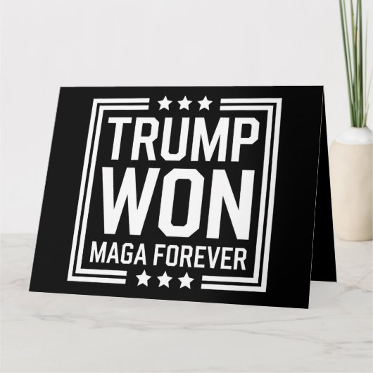 トランプが47代目米国大統領 MAGA選挙2024に勝利 カード (正面)