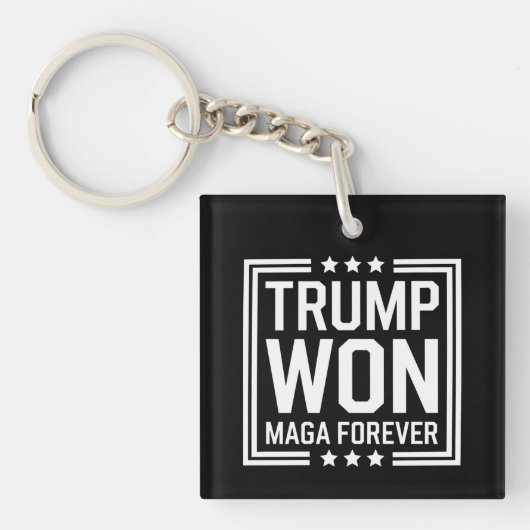 トランプが47代目米国大統領 MAGA選挙2024に勝利 キーホルダー (正面)