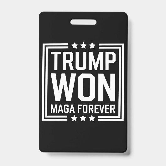トランプが47代目米国大統領 MAGA選挙2024に勝利 バッジ (正面)