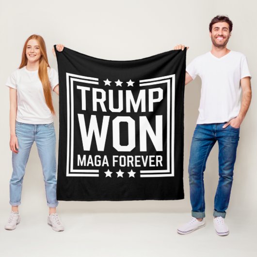トランプが47代目米国大統領 MAGA選挙2024に勝利 フリースブランケット (インサイチュ)