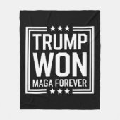 トランプが47代目米国大統領 MAGA選挙2024に勝利 フリースブランケット (正面)