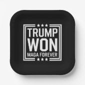 トランプが47代目米国大統領 MAGA選挙2024に勝利 ペーパープレート (正面)