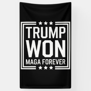 トランプが47代目米国大統領 MAGA選挙2024に勝利 横断幕