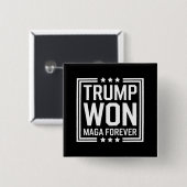 トランプが47代目米国大統領 MAGA選挙2024に勝利 缶バッジ (正面&裏面)