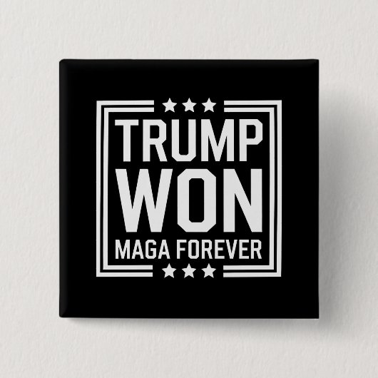 トランプが47代目米国大統領 MAGA選挙2024に勝利 缶バッジ (正面)