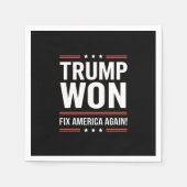 トランプがMAGAトランプの勝者2024修正アメリカ再び勝利 スタンダードカクテルナプキン (正面)