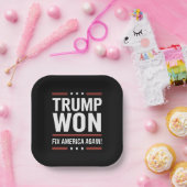 トランプがMAGAトランプの勝者2024修正アメリカ再び勝利 ペーパープレート (パーティー)