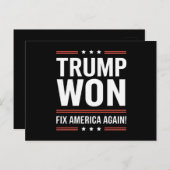 トランプがMAGAトランプの勝者2024修正アメリカ再び勝利 ポストカード (正面/裏面)