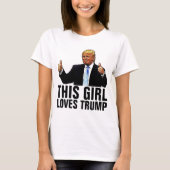 トランプこの女の子はトランプTシャツが大好き Tシャツ (正面)