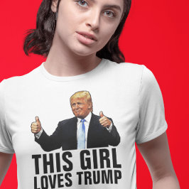 トランプこの女の子はトランプTシャツが大好き Tシャツ