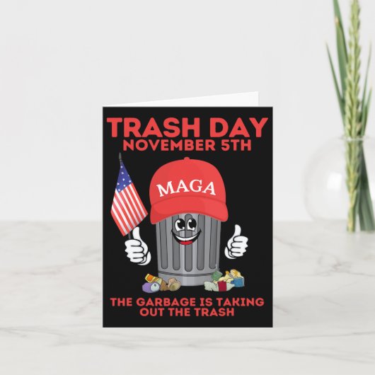 トランプごみの日11月5日ごみの取り出し カード (正面)
