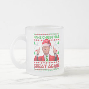 トランプでクリスマスを再び素晴らしいものに クリスマスギフト フロストグラスマグカップ
