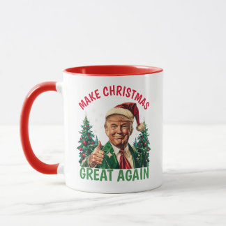 トランプでクリスマスを再び素晴らしいものに クリスマス マグカップ