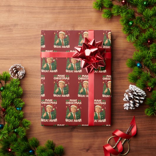 トランプでクリスマスを再び素晴らしいものに ラッピングペーパー (クリスマスギフト)