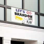 トランプでブランドンを行こう 横断幕 (ビルの外側)