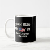 トランプでリベラルがまた泣く 選挙 コーヒーマグカップ (左)