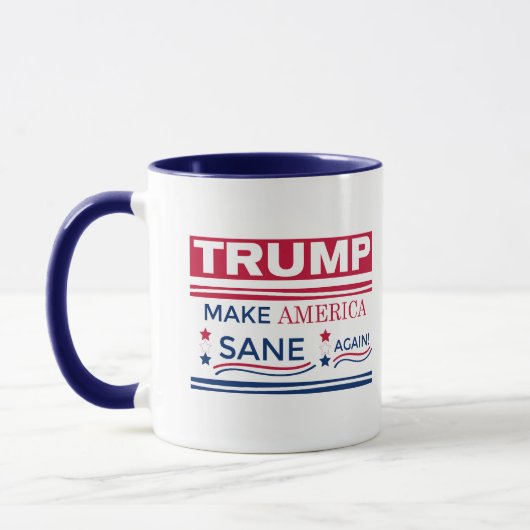 トランプで再びアメリカを正気にする マグカップ (左)