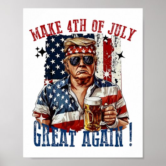 トランプで7月4日を再び偉大な日に ポスター (正面)