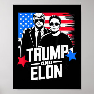 トランプとエロン2024年大統領の選挙アメリカ人 ポスター