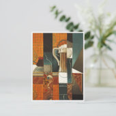 トランプとグラス・オブ・ビールby Juan Gris ポストカード (スタンド正面)