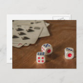 トランプとサイコロはがき ポストカード (正面/裏面)