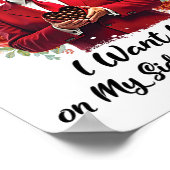 トランプとチョコレートの花を私の側で欲しい ポスター (角)