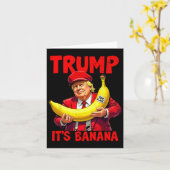 トランプとバナナ（大きさ比較用）面白いミーム1 カード (黄色い花)