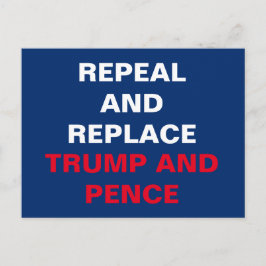 トランプとペンスの抵抗を廃止して交換 ポストカード