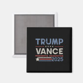 トランプとヴァンス大統領就任式2025年記念グッズ マグネット (正面/裏面)