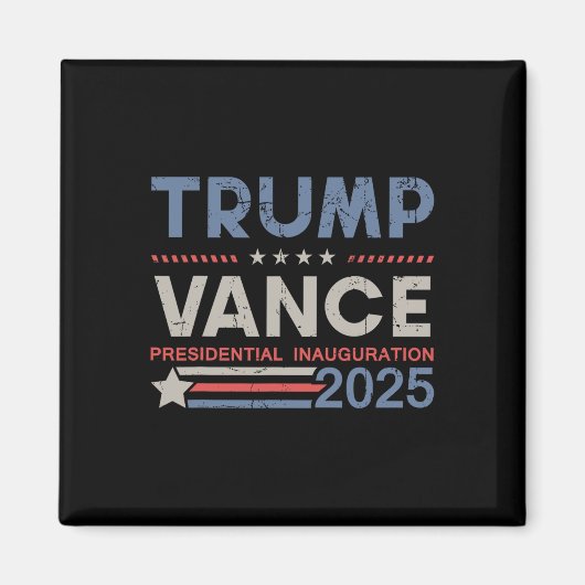 トランプとヴァンス大統領就任式2025年記念グッズ マグネット (正面)