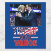 トランプとヴァンス2024 ワインラベル (シングルラベル)