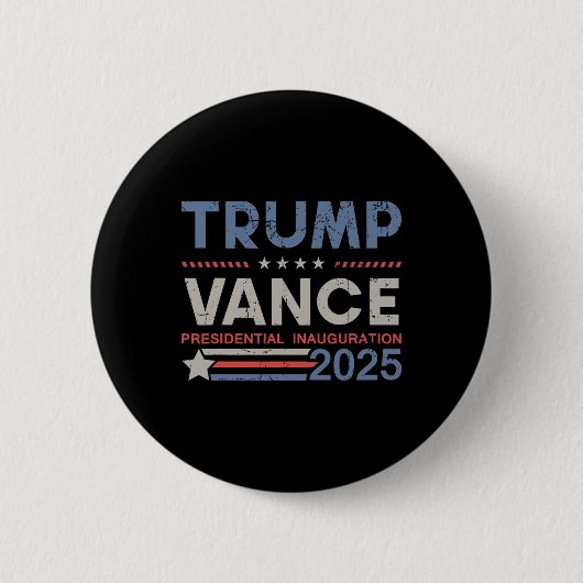 トランプとヴァンス 大統領就任式 2025年 缶バッジ (正面)