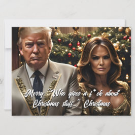 トランプと妻「誰が与えF*ck」クリスマス シーズンカード