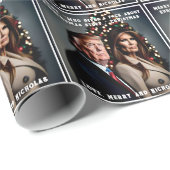 トランプと妻「誰が与えF*ck」クリスマス ラッピングペーパー (ロールコーナー)