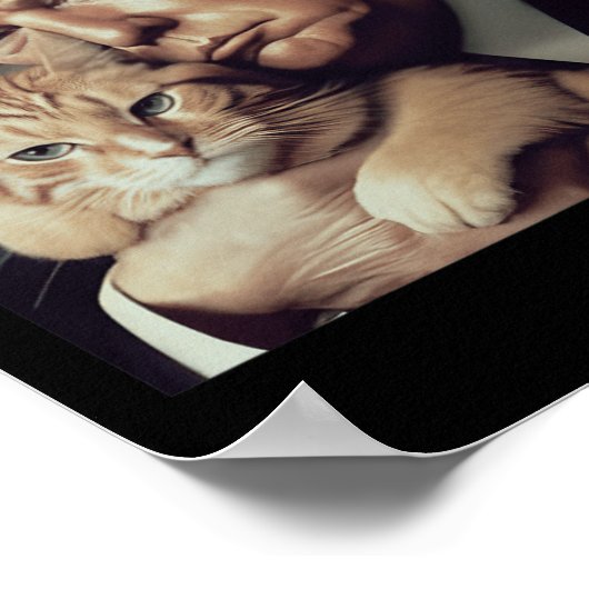 トランプと猫 – トおもしろいランプ猫ミーム ポスター (角)