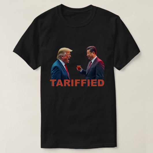 トランプと習近平が関税を課した Tシャツ (デザイン正面)
