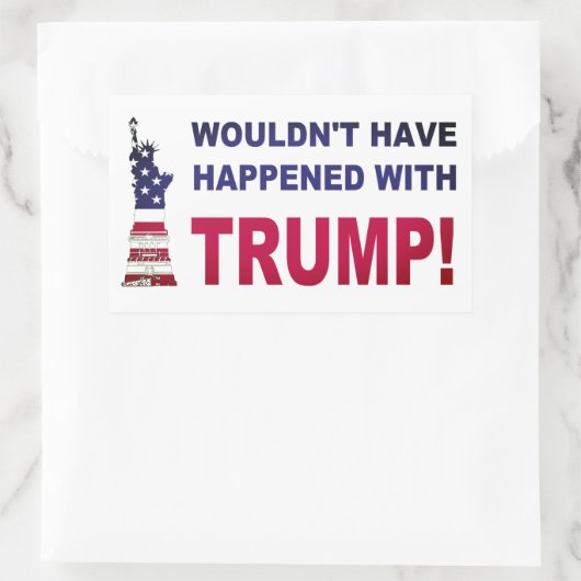 トランプと起きなかっただろう! 長方形シール (バッグ)