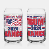 トランプとJD・ヴァンス 2024 ガラス缶 (裏面)