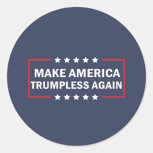 トランプなきアメリカをまた ラウンドシール (正面)