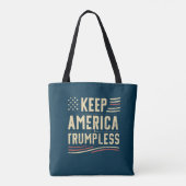 トランプなきアメリカ アメリカ国旗地図 トートバッグ (裏面)