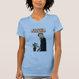 トランプなんて最低 青 Tシャツ