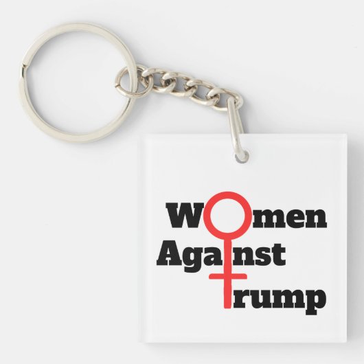 トランプに反対する女性キーチェーン キーホルダー (正面)