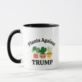 トランプに反対する植物 庭のユーモア 植物好きな女性 男性 父 母 マグカップ