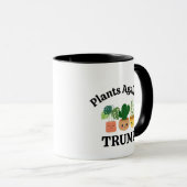 トランプに反対する植物 庭のユーモア 植物好きな女性 男性 父 母 マグカップ (正面右)