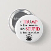「トランプに反対する皮肉な声明」 缶バッジ (正面&裏面)