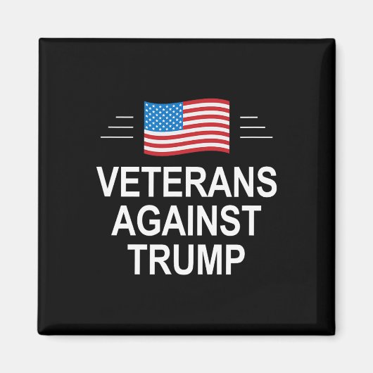 トランプに反対する退役軍人たち -  マグネット (正面)