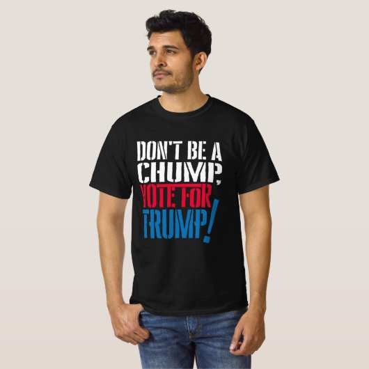 トランプに対してトランプの票を投じないようにする Tシャツ (正面フル)